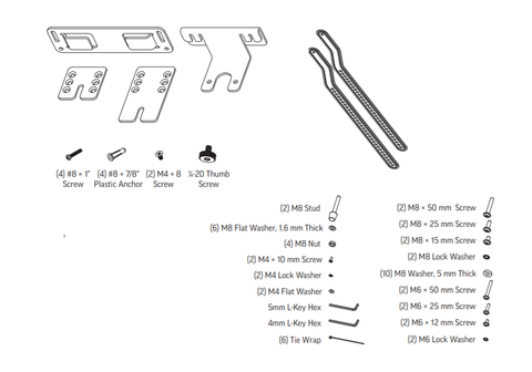 Poly Studio & Studio X VESA Display Mounting Kit